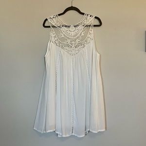 Leo Rosi White Lace Tank Tunic